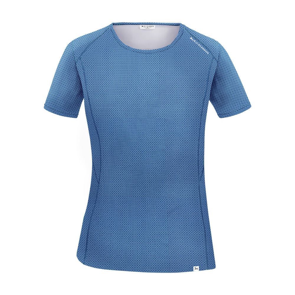 Amy SS Crew Neck Shirt, Color: Atlantic Mosaic, Size: XXS