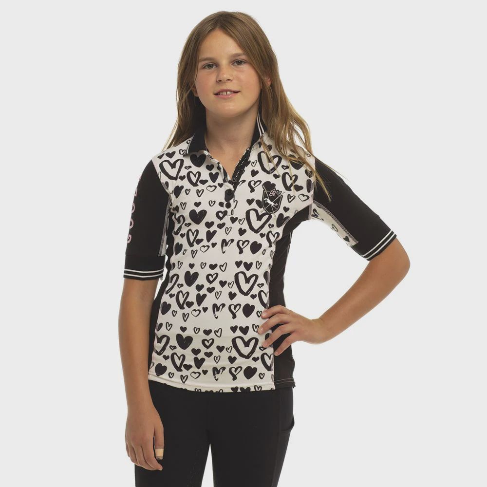 Goode Rider Shirt, Size: xs, Style: black-white-hearts