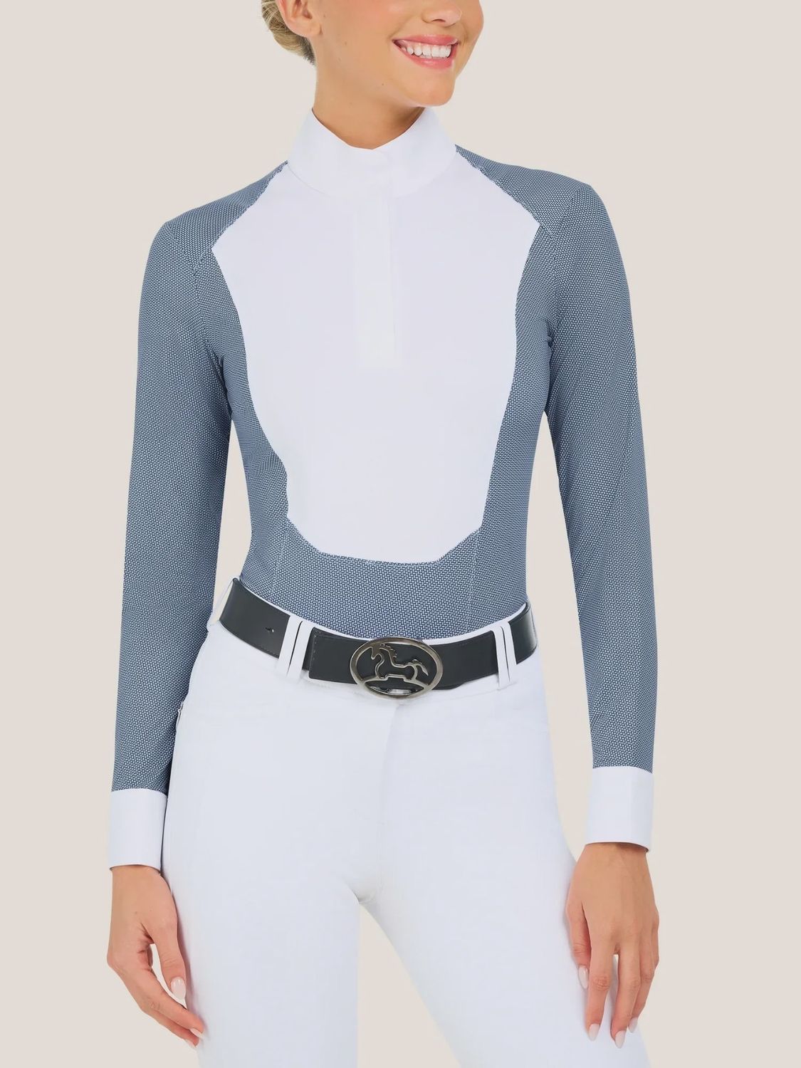 Liv Show Shirt by RJ Classics, Color: Blue Petal Dots, Size: XXS