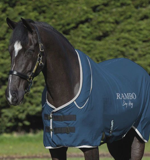 Rambo Dry Rug Supreme, Color: Navy/Silver, Size: S