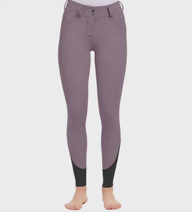 RJ Classics Harper Silicone Knee Patch Breech, Color: Deep Taupe, Size: 26L