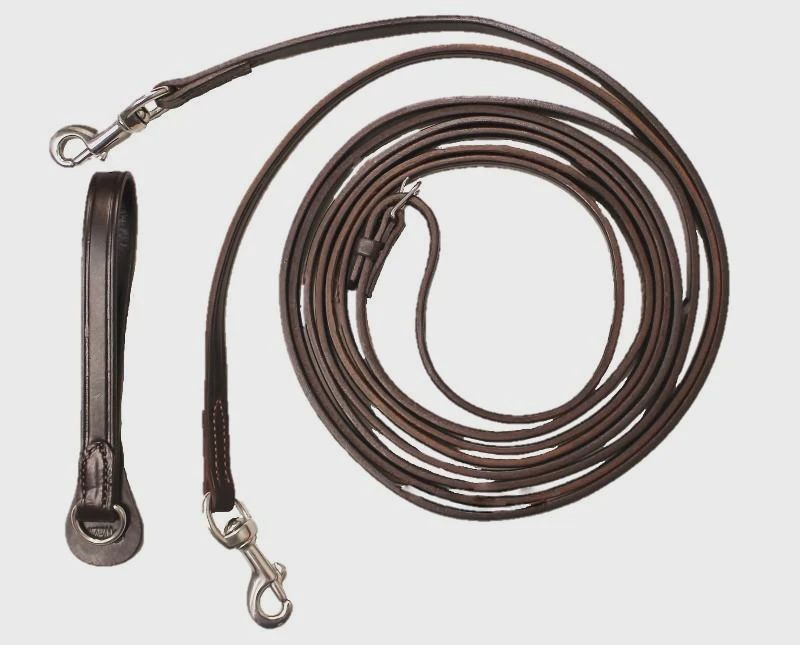 Walsh Pony Leather Draw Reins, Size: Horse 9' Long