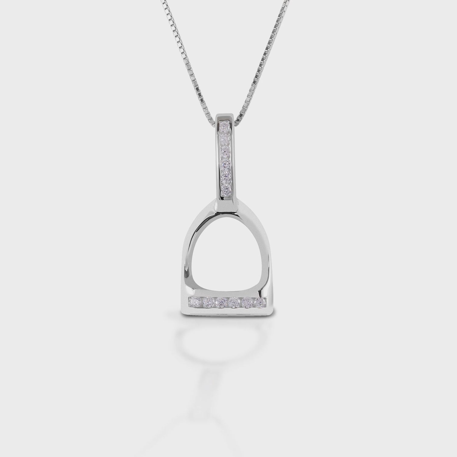 Kelly Herd Large English Stirrup Necklace - Sterling Silver