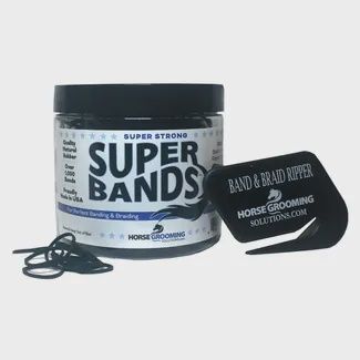 Super Bands Horse Grooming Solutions, Color: black