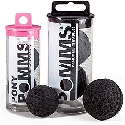 Pomms Ear Plugs- 2 pack, Color: Black, Size: Horse