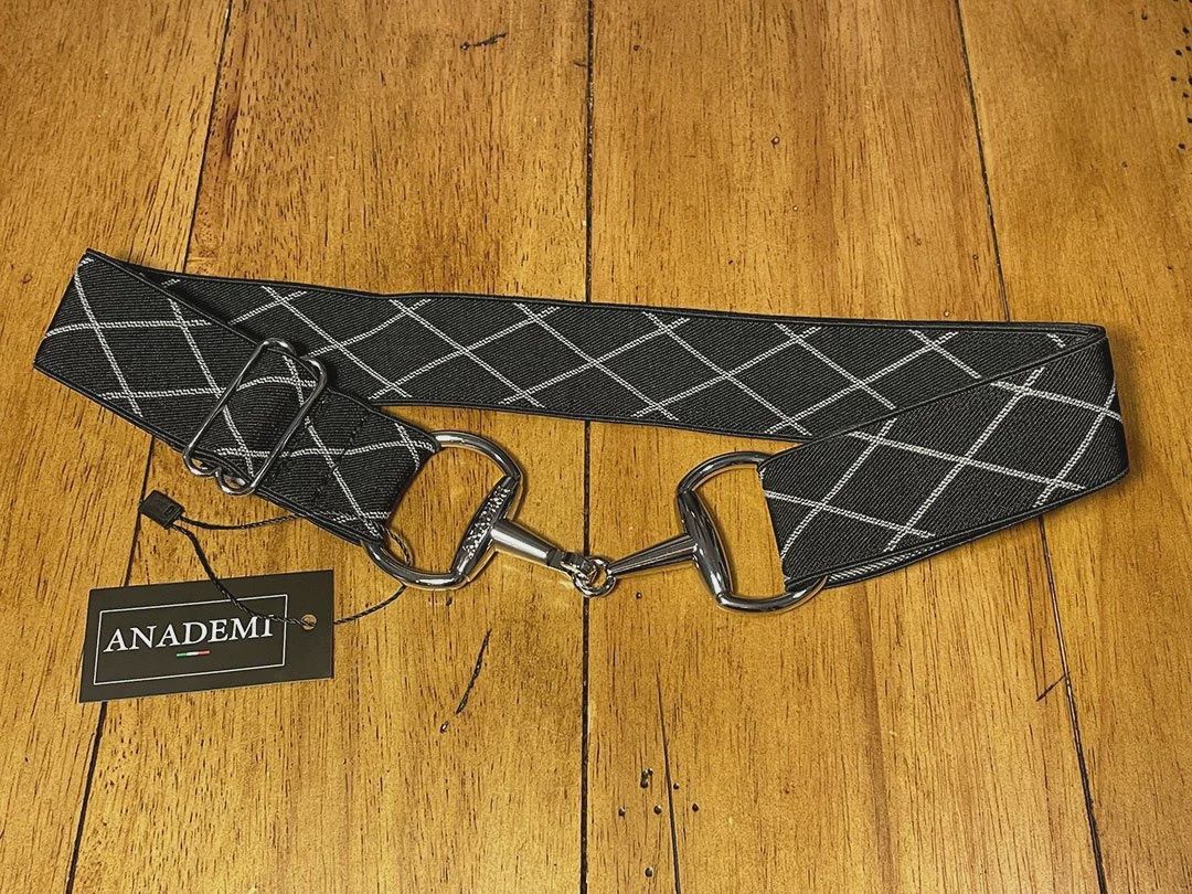 Anademi Stretch Belt with Silver Bit Buckle