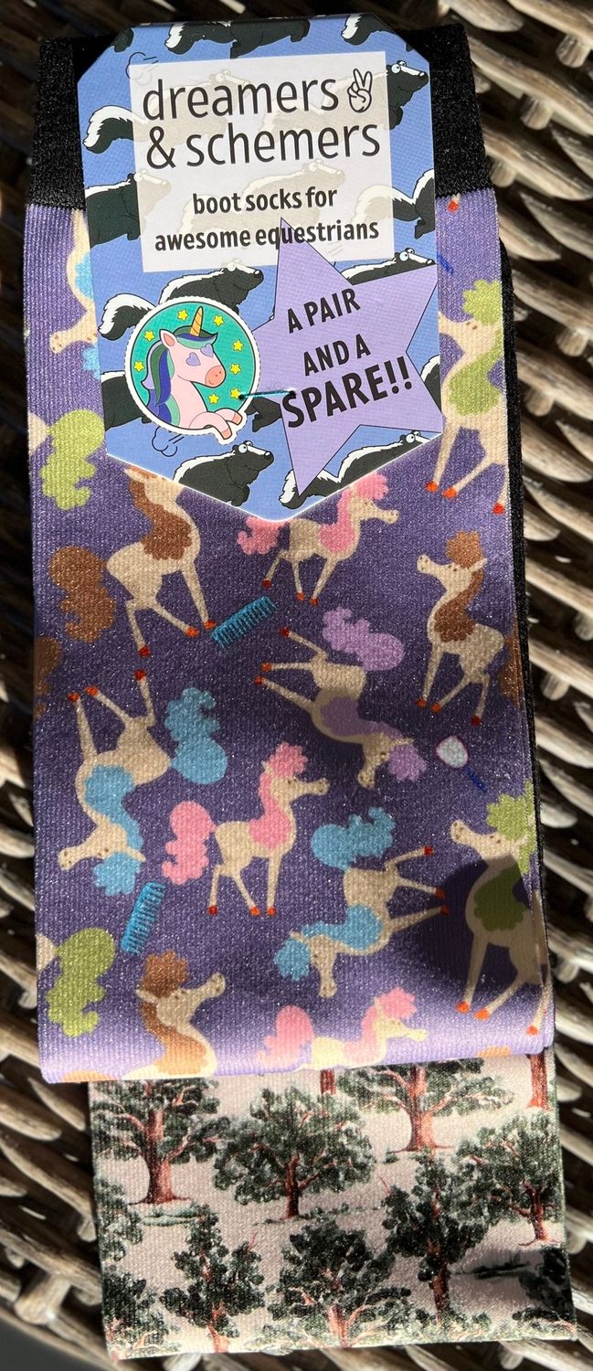 Dreamers &amp; Schemers Boot Socks, Color: Big Hair Don't Care