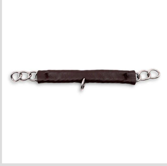 Leather Covered Curb Chain