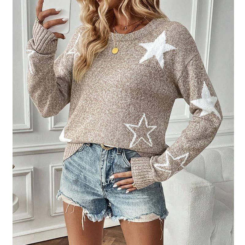 I'm a Star Sweater, Color: Khaki, Size: M