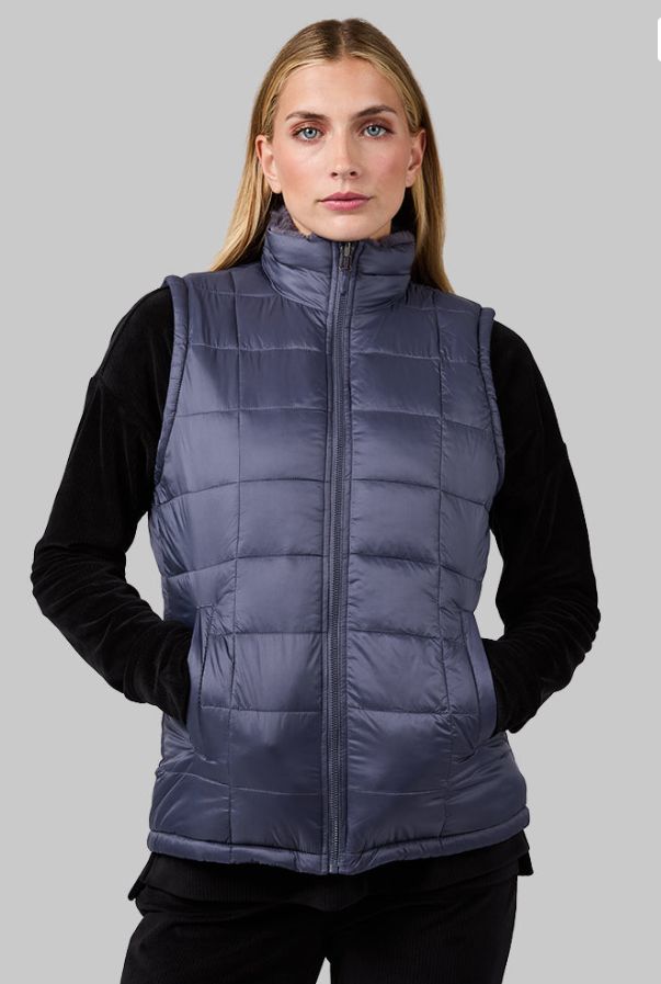 WOMEN'S REVERSIBLE LUXE FUR-LINED VEST