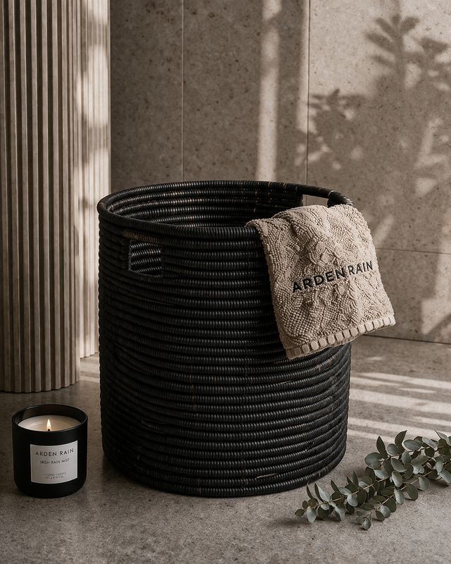 Arden Rain™ Laundry Basket — Jet Black