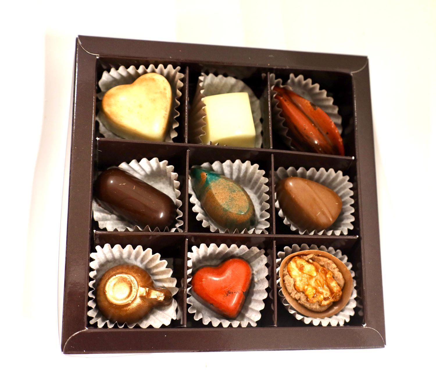 Doosje met 9 pralines