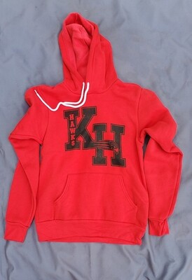 Youth bella canvas red hooded sweatshirt
