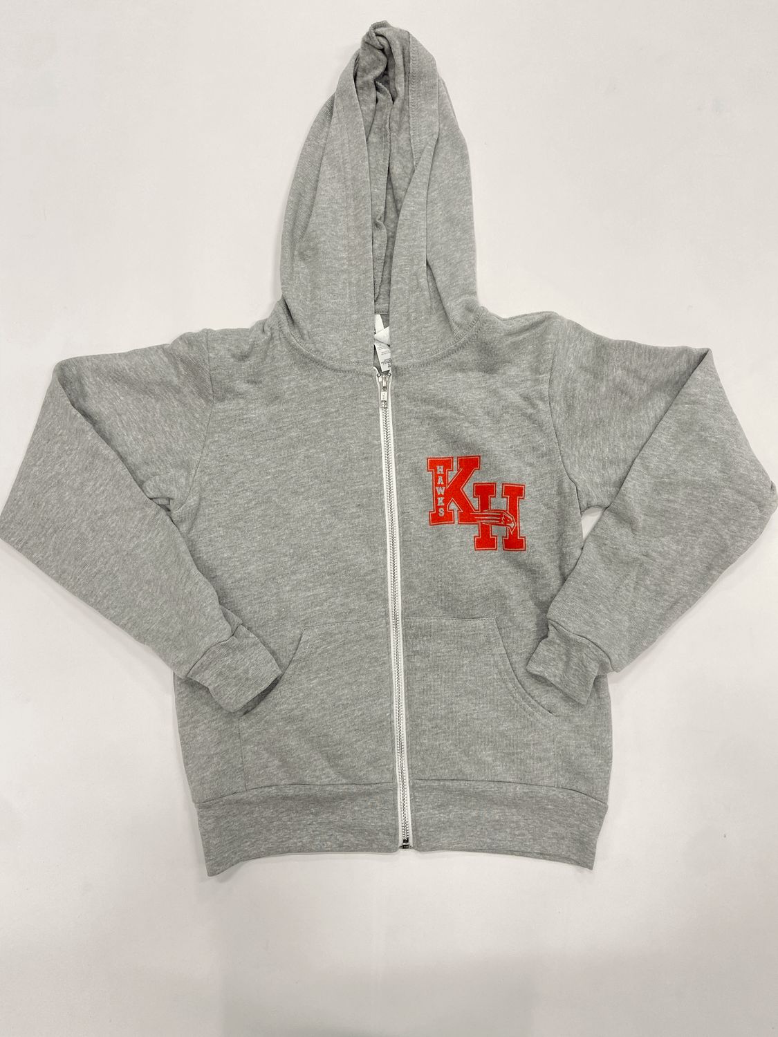 Youth Full Zip Hoodie Grey