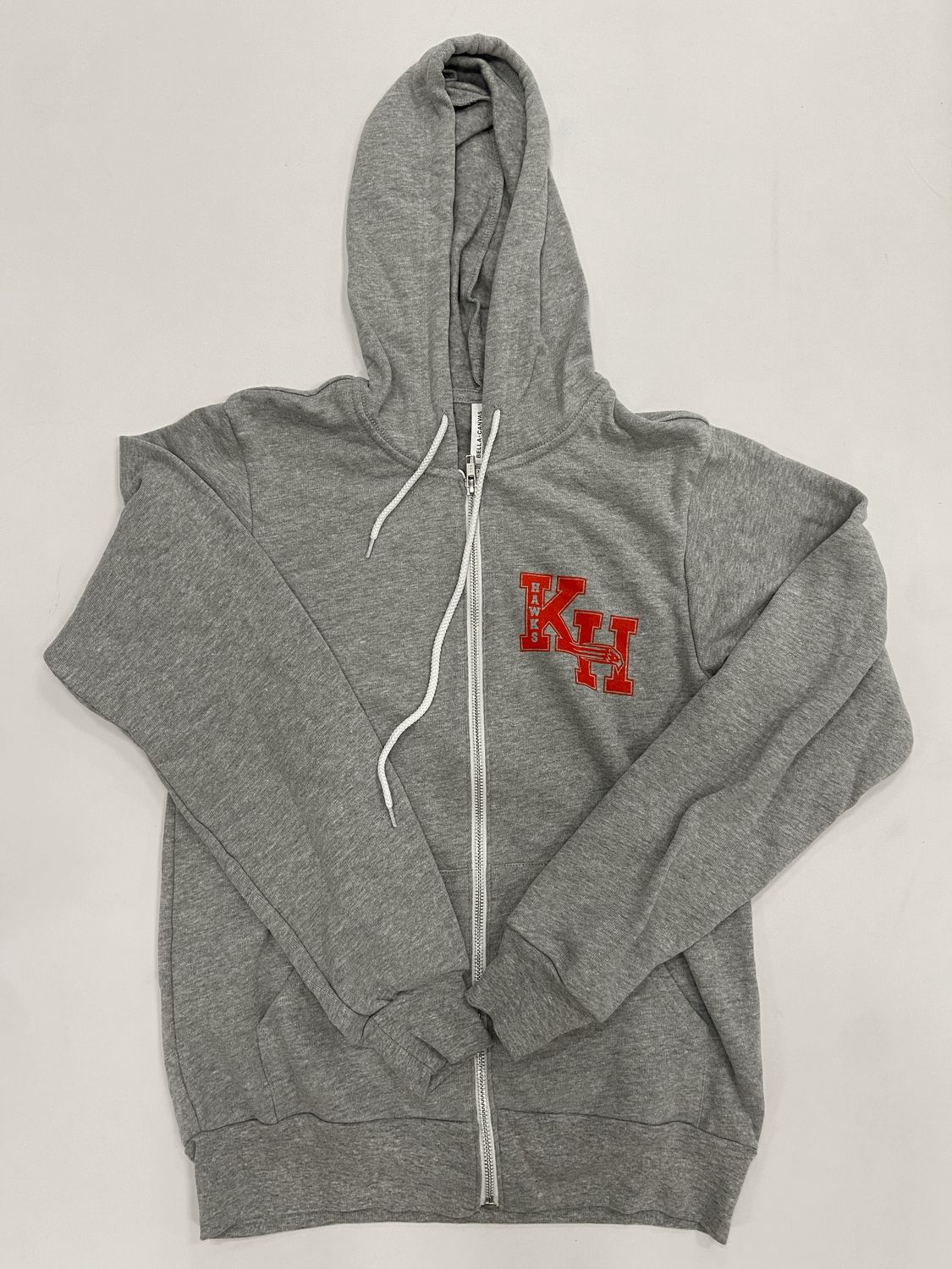 Adult Full Zip Hoodie Grey