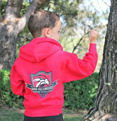 Youth Fleece Full Zip Red Hoodie