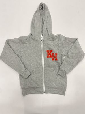 Youth Full Zip Hoodie Grey