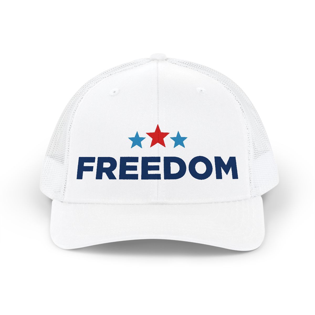 Freedom Snapback Trucker Cap, Hat sizes: One size, Richardson Colors: White / White