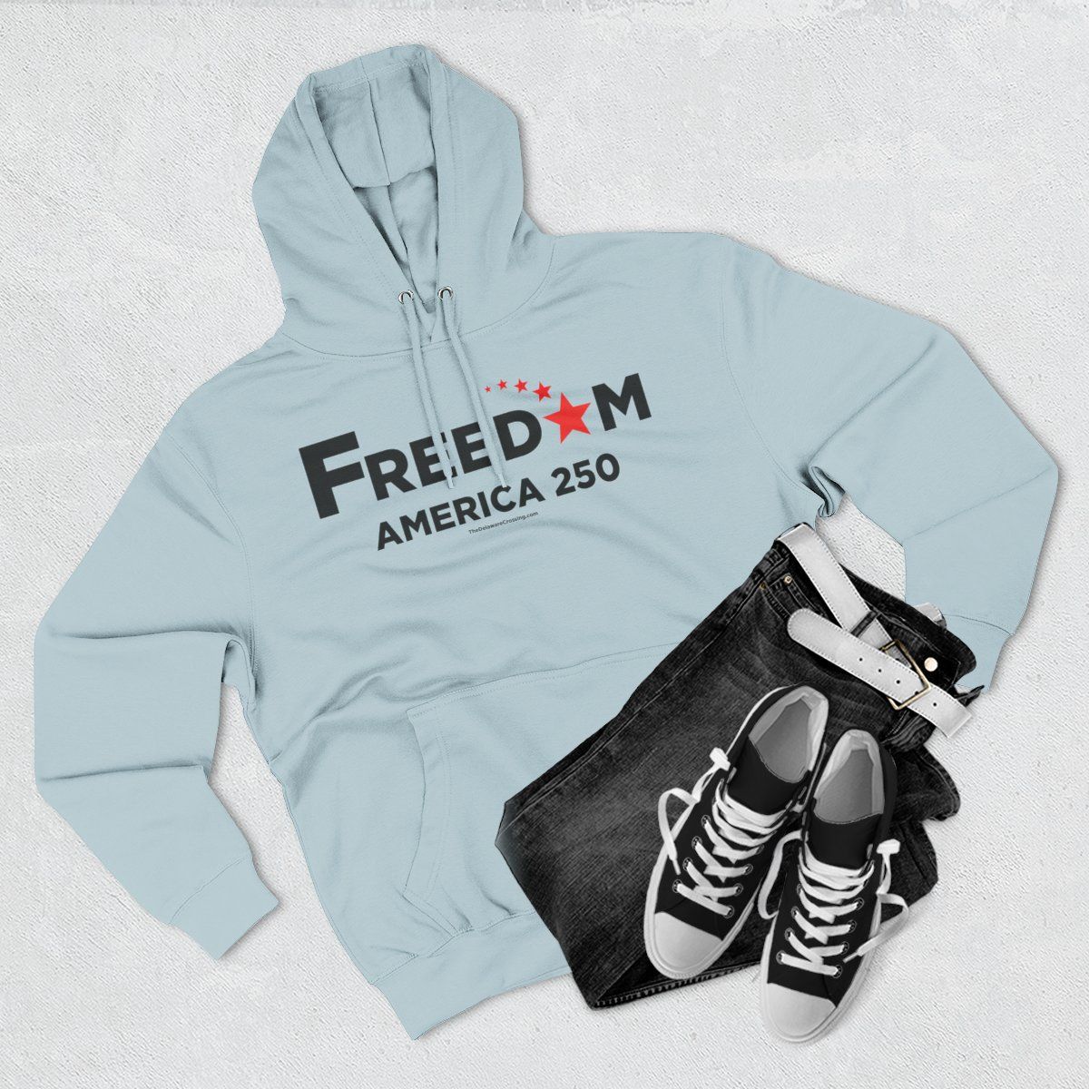 America 250 • FREEDOM Hoodie, Colors: Blue Mist, Sizes: XL