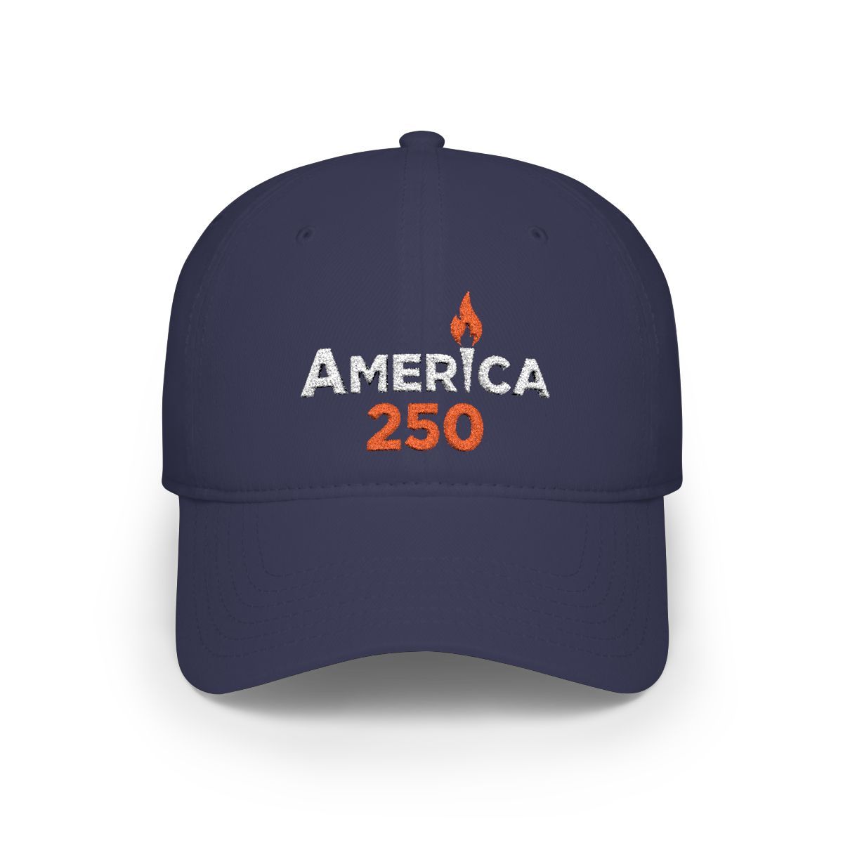 America 250 • Embroidered Low‑Profile Cap, Colors: Dark Navy, Size: One size