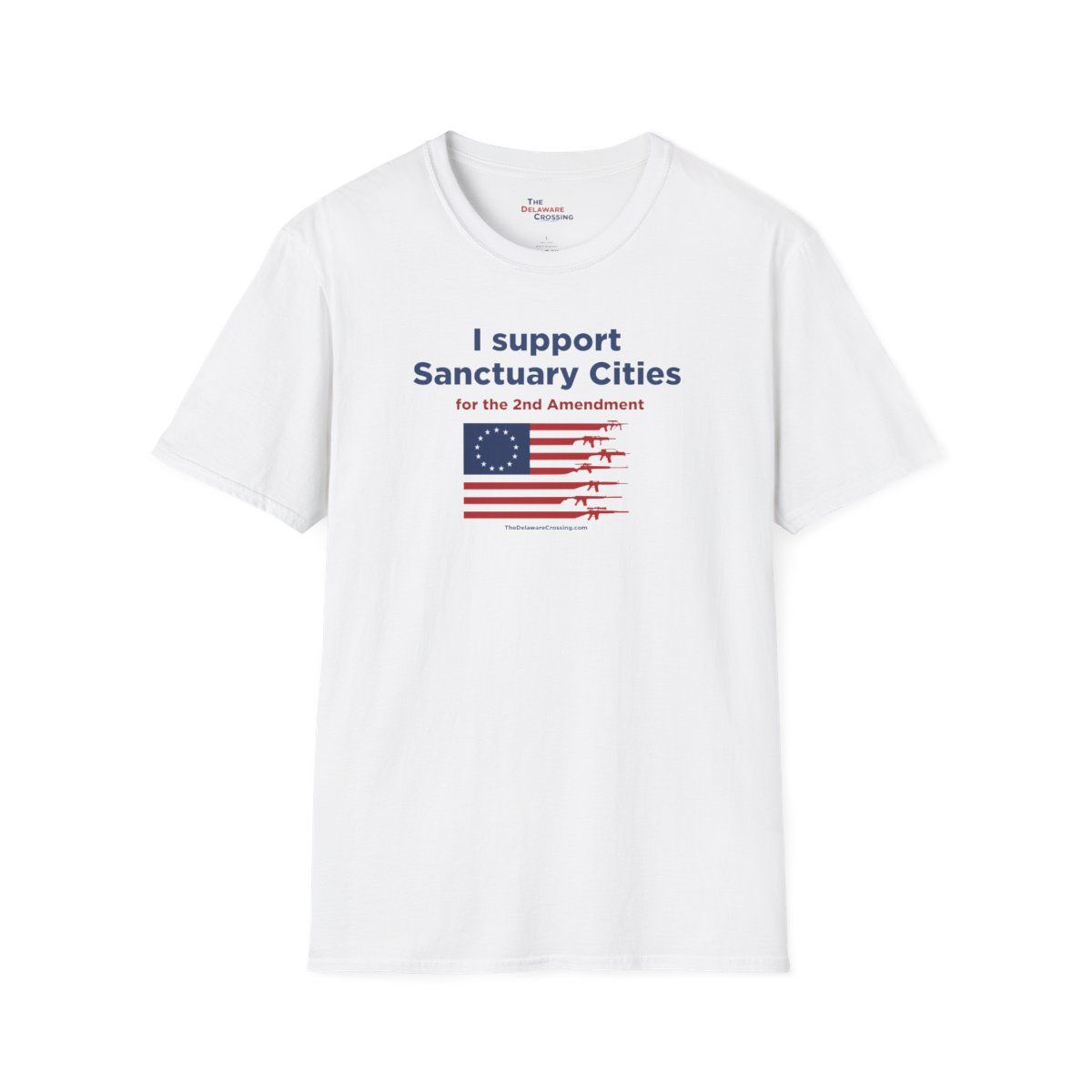 America 250 “2A Sanctuary Cities” Commemorative Tee, Sizes: XS, Colors: White