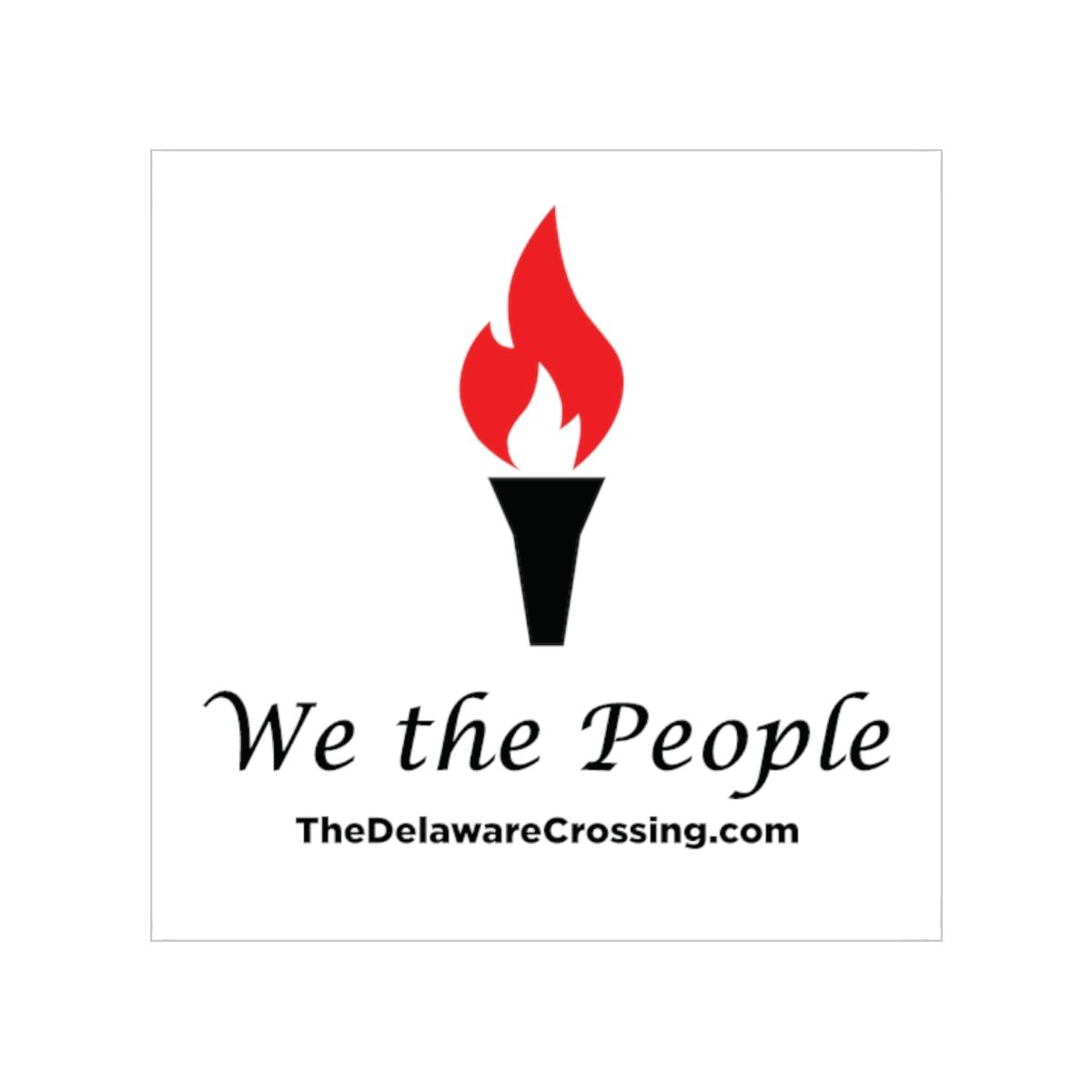 We the People Car Window Sticker - Square, Sizes: 2" × 2", Shape: Square, Type: Transparent