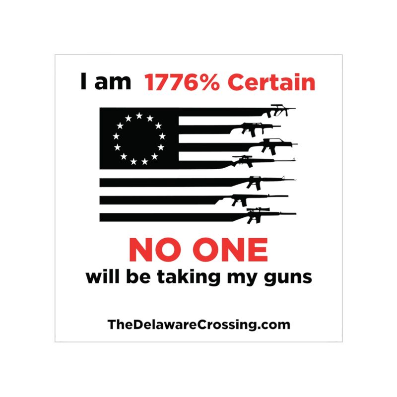 "1776% Certain" Car Window Sticker - Square