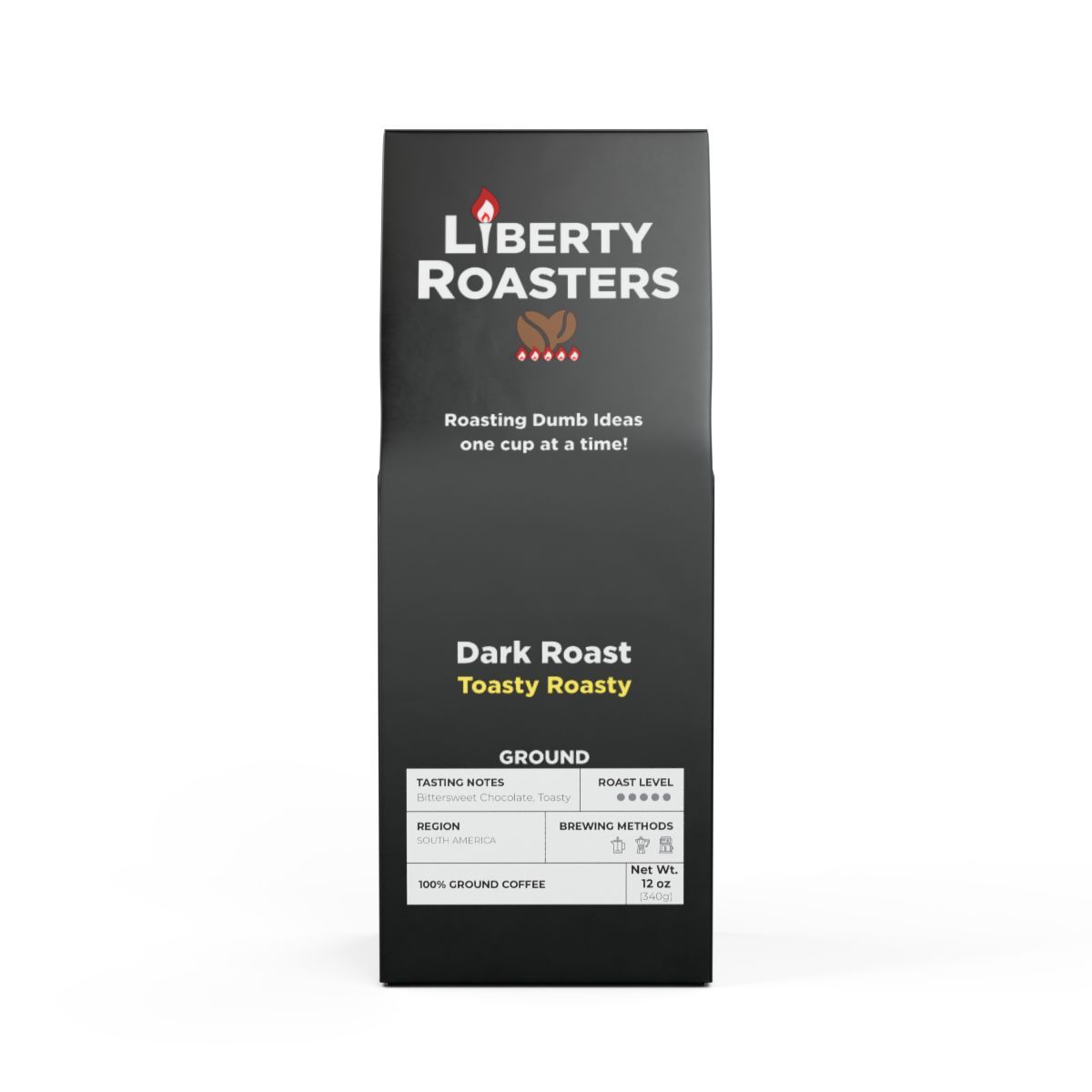 Liberty Roasters "Toasty Roasty" - Dark Roast, Coffee Grind: Ground, Size: 12oz