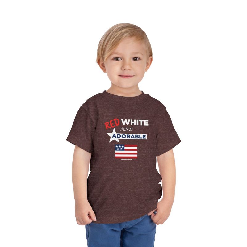 Red, White &amp; Adorable™ Toddler T‑Shirt - Little Patriot Edition
