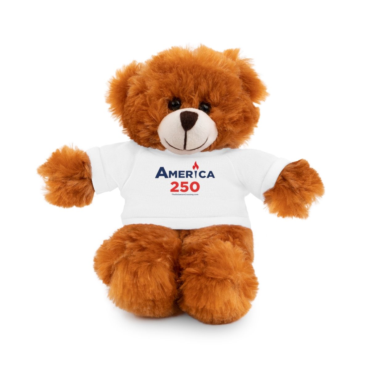 America 250 Commemorative Plush — Patriotic Snuggles, Colors: White, Animals: Bear, Size: 8"