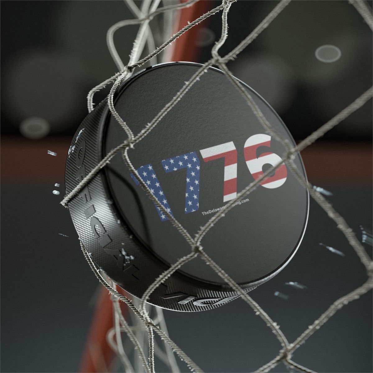 "1776" Patriotic Hockey Puck