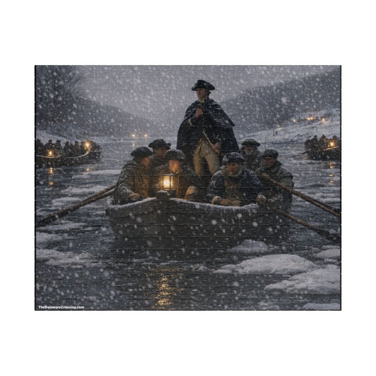 Delaware Crossing Christmas Night 1775 Puzzle (520, 1014-piece), Sizes: 520 pcs (Horizontal)