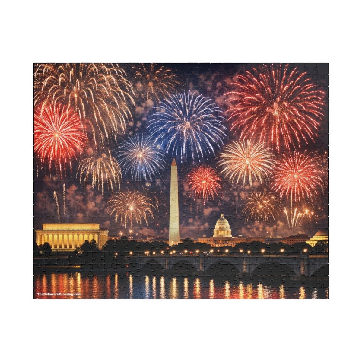 Washington D.C. Fireworks Puzzle (520, 1014-piece), Sizes: 520 pcs (Horizontal)