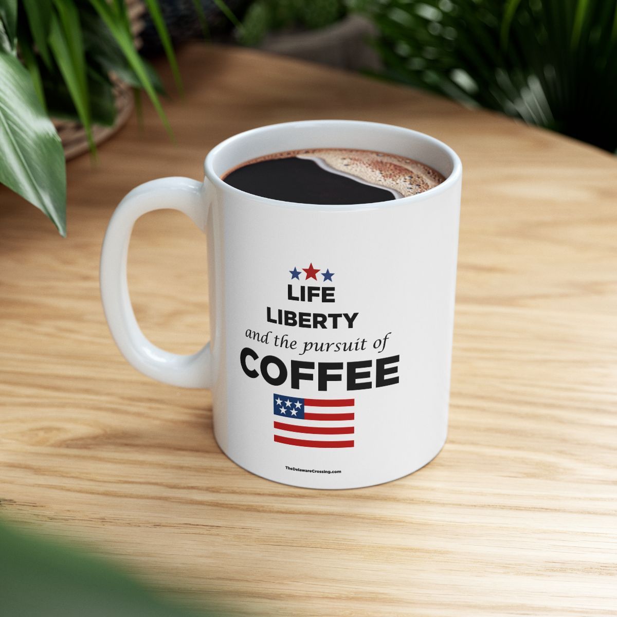 "Life Liberty &amp; Coffee" Ceramic Coffee Mug, Size: 11oz