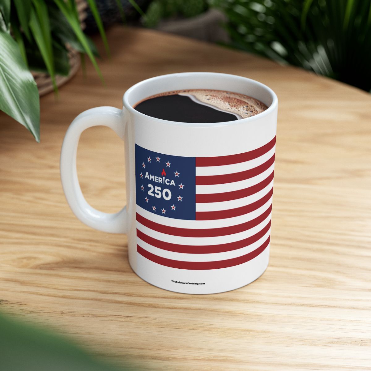 America 250 Flag-Wrapped Commemorative Ceramic Mug, Size: 11oz