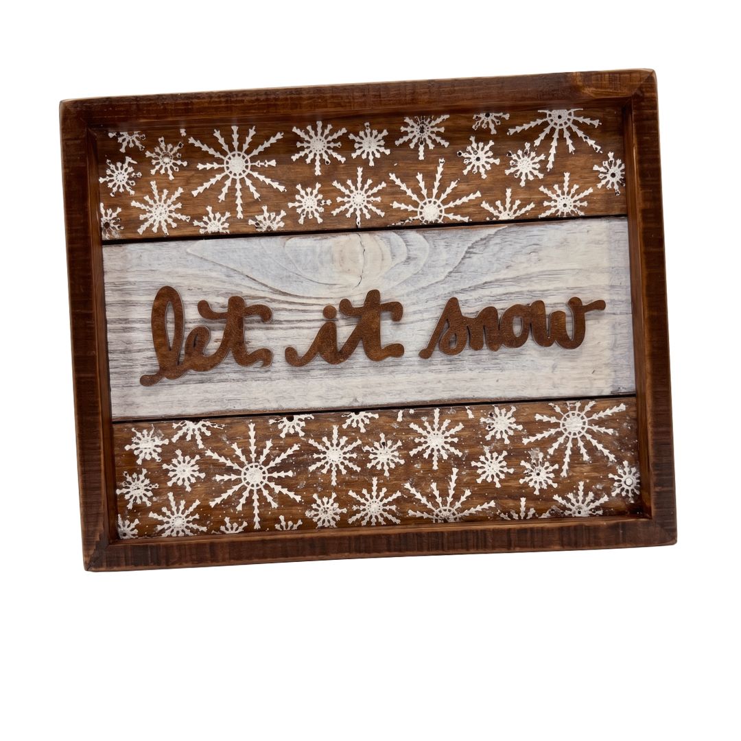 Inset Slat Box Sign - Snow