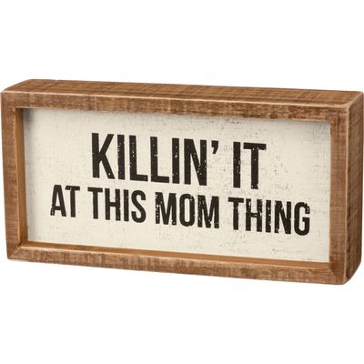 Inset Box Sign - Mom Thing