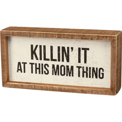 Inset Box Sign - Mom Thing