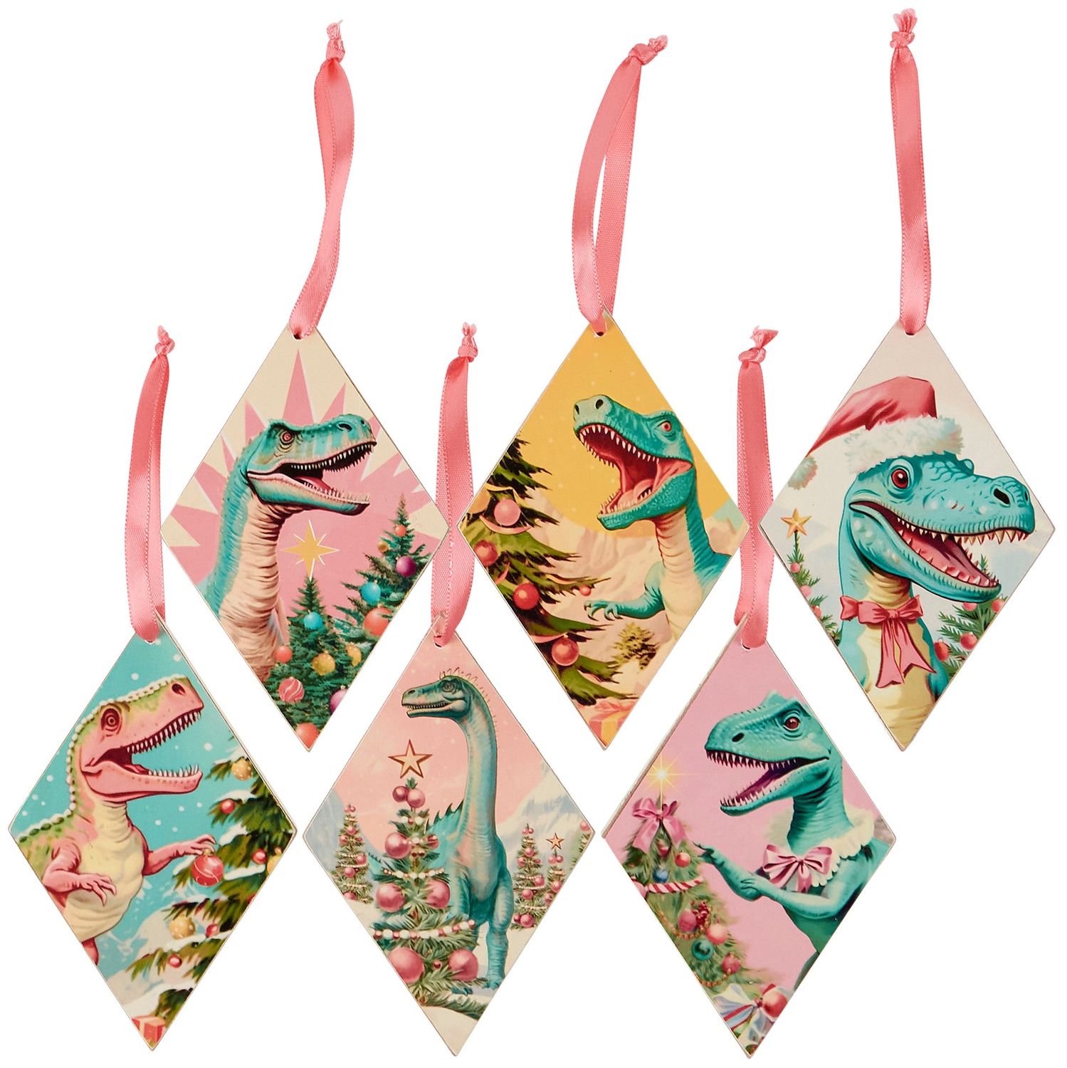 Dino Ornament Set - Set of Six
