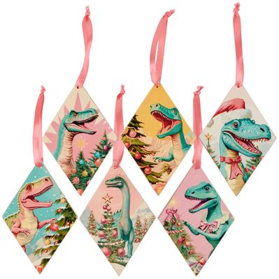 Dino Ornament Set - Set of Six