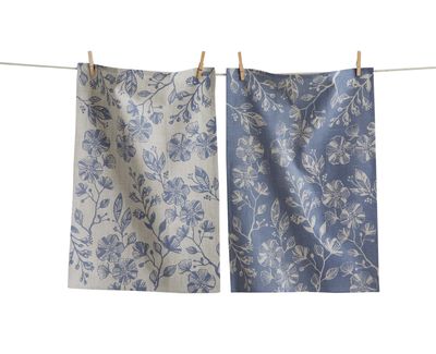 Canyon Print Floral Dishtowel Set Of 2
