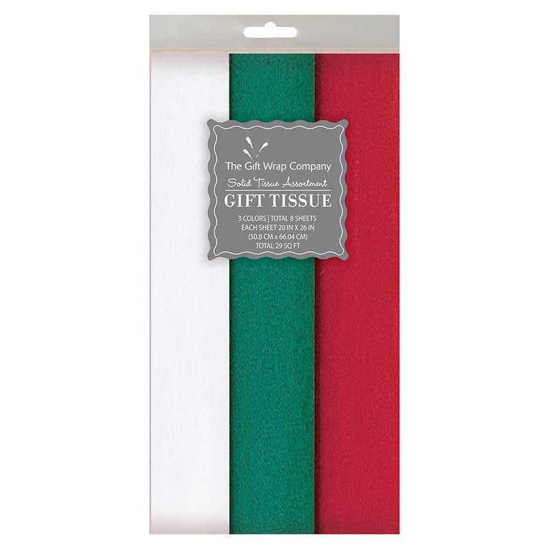 Holiday Tissue Paper - Red, White, Green