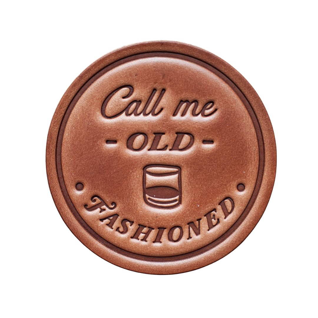 Call Me Old Fashioned Leather Coaster