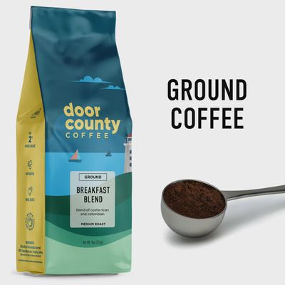 Door County Coffee Breakfast Blend Multi-Origin of Sumatra rica and Colombia Specialty Arabica Beans