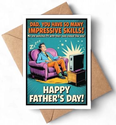 Impressive Skills Dad Fathers Day Greeting Card