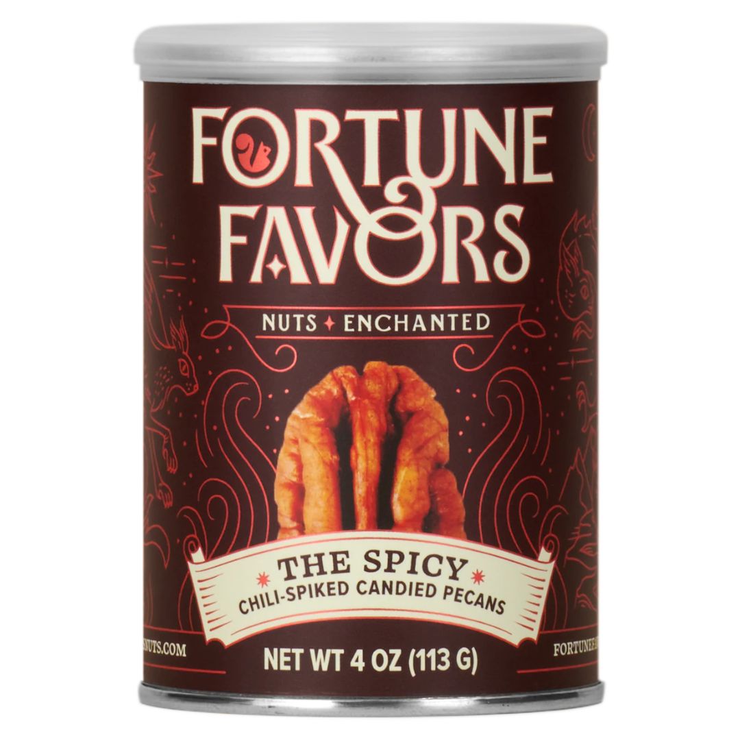 Fortune Favors Spicy Chili-Spiked Candied Pecans - 4 oz
