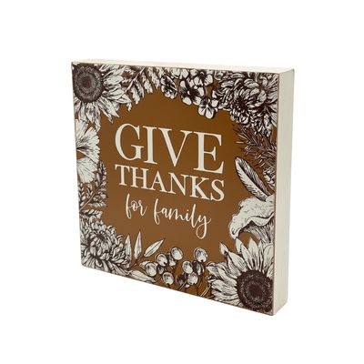 Give Thanks - Block Sign