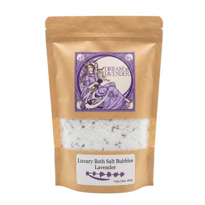 Natural Bath Salt Bubbles - Lavender - 1lb Dream in Lavender