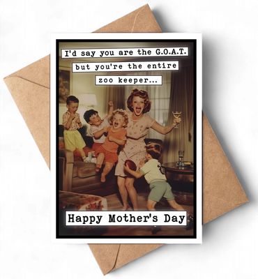 GOAT Mother's Day Greeting Card