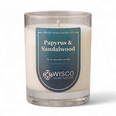 Papyrus &amp; Sandalwood 10 oz Soy Candle